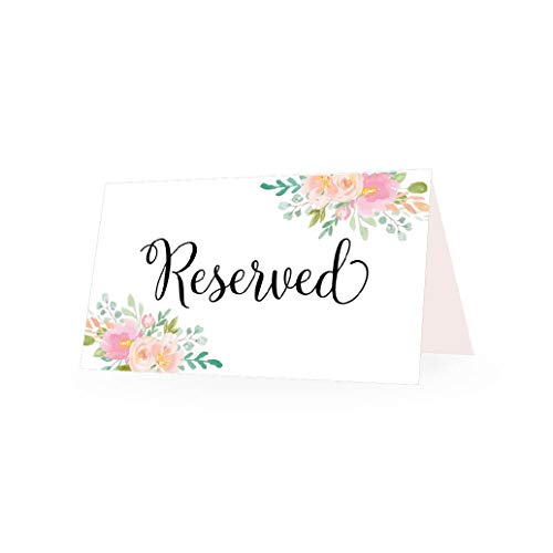 25 Pink Floral VIP Reserved Sign Tent Place Cards for Table at Restaur –  HomeLoft - Europe
