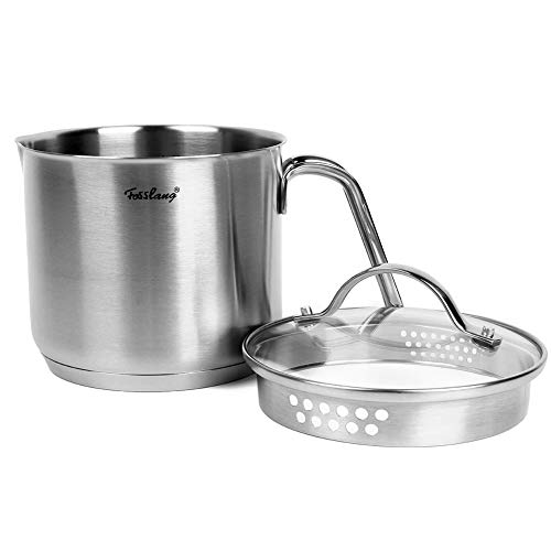 1.5 Quart Stainless Steel Saucepan With Pour Spout, Fosslang