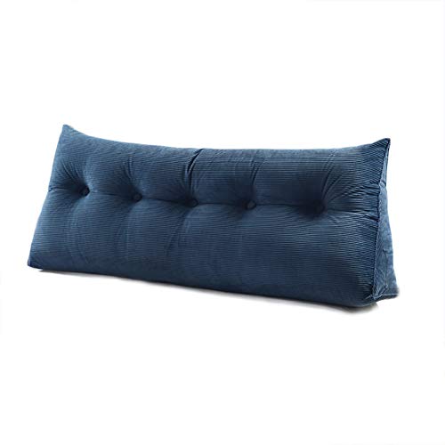 Large Filled Triangular Sofa Bed Back Cushion Positioning Support Backrest  Pillows Reading Pillows with Removable Cover Coffee 39x7.9x19inch