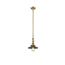 Load image into Gallery viewer, Innovations 206-BB-M4 Railroad 1 Light Mini Pendant Part of The Franklin Restoration Collection, Brushed Brass
