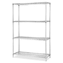 Load image into Gallery viewer, LLR84187 - Lorell Industrial Chrome Wire Shelving Starter Kit
