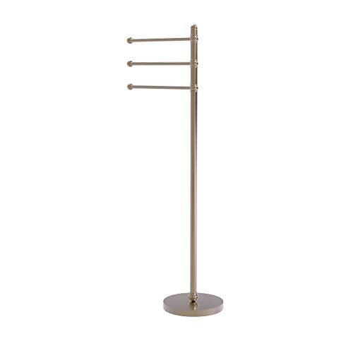 Allied Brass GLT-3-PEW 49 Inch 3 Pivoting Arms Towel Stand, Antique Pewter