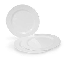 Load image into Gallery viewer, &quot; OCCASIONS&quot; 360 Pcs set (60 guest) Wedding Disposable Plastic Plate and Silverware Combo 10.5&quot; + 7.5&quot; + Silverware (Double Fork) (Plain White Plates, Silver silverware)
