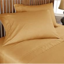 Load image into Gallery viewer, Queen Sleeper Sofa Bed Sheet Set Gold Solid 100% Cotton
