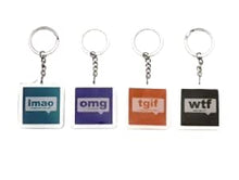 Load image into Gallery viewer, Text Talk Acronyms Keyring (orange)
