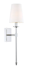 Load image into Gallery viewer, Kira Home Torche 20&quot; Wall Sconce/Wall Light + Linen Shade, Chrome Finish
