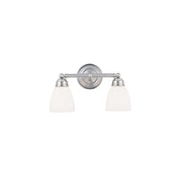 Trans Globe CB-3356 BN Bel-Air Traditional Circle Bath Bar Light, Brushed Nickel Housing, Frosted Glass Shade, 2 Lamps, 100 W Medium