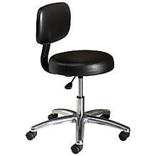 Load image into Gallery viewer, HON Medical Stool - Vinyl Exam Stool with Back, Black (HMTS11)
