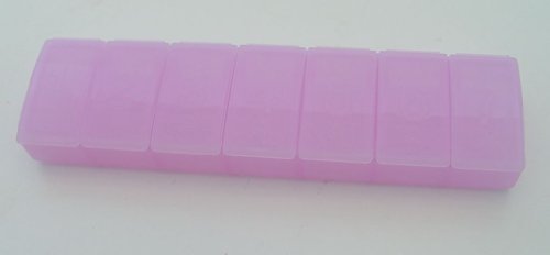 TUPPERWARE 7 Day Pill Container Box Keeper Case Gadget Pink Sheer