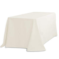 LinenTablecloth 90 x 132 in. Rectangular Polyester Tablecloth Ivory
