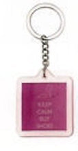 Load image into Gallery viewer, Keep Calm And Buy Shoes Pink Keyring
