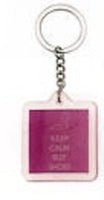 Keep Calm And Buy Shoes Pink Keyring