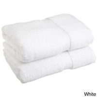 Omni Linens Turkish Bamboo Bath Sheets Towels 2 Piece Set 35x70, White