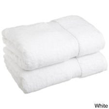 Omni Linens Turkish Bamboo Bath Sheets Towels 2 Piece Set 35x70, White