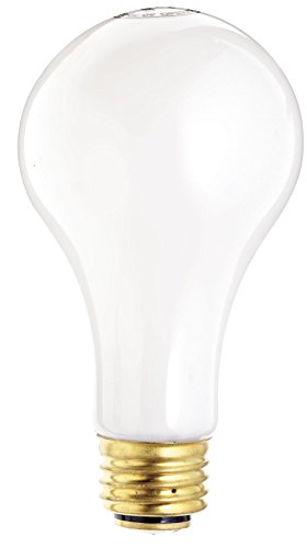 Satco S1821 120V 50/100/150 Watt A21 Medium Base Light Bulb, White