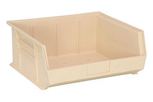 Load image into Gallery viewer, Quantum QUS250 Plastic Storage Stack And Hang Bin 14-3/4&quot; x 16-1/2&quot; x 7&quot;, Ivory - 6 Pack
