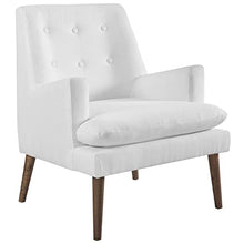 Load image into Gallery viewer, Modway Leisure Mid-Century Modern Upholstered Fabric Lounge Accent Chair in White
