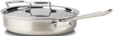 Load image into Gallery viewer, All-Clad BD55403 Unisex D5 Brushed 3 Quart Saute Pan with Lid Stainless Steel Skillet
