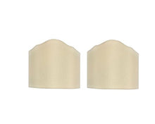 Load image into Gallery viewer, Upgradelights Set of 2 Wall Sconce Shield Clip on Half Lampshades (Eggshell)
