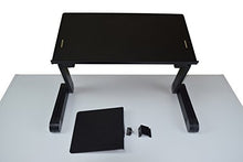 Load image into Gallery viewer, WorkEZ Keyboard and Mouse Tray ergonomic adjustable height angle negative tilt sit to stand up on-desk table-top desktop standing computer stand riser lift raise keyboards to standing height,black
