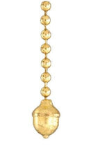 Load image into Gallery viewer, B&amp;P Lamp Antique Style Acorn Pull Chain, Unfinised Brass
