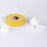 Factory Direct Craft Create Your Own Vintage Soap Pump Kits with Yellow Metal Lid- 2 Sets
