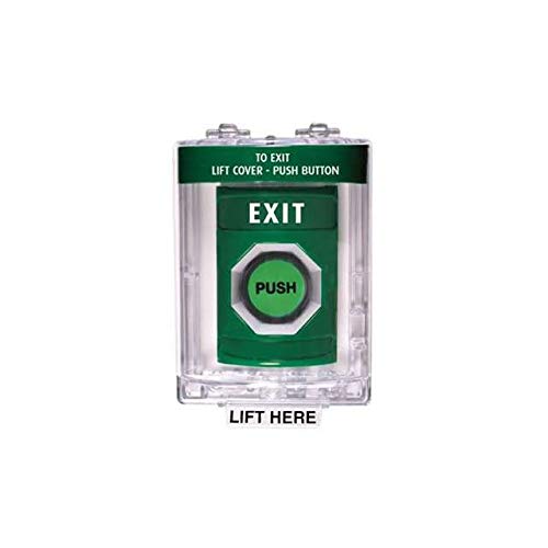 Safety Technology INC. SS2147X EXIT Back LIT W/Cover & Horn Access Control CCTV
