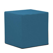 Load image into Gallery viewer, Howard Elliott No Tip Block Ottoman with Cover, Seascape Turquoise
