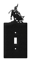 SWEN Products Bull Rider Wall Plate Cover (Single Switch, Black)