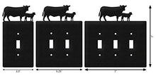Load image into Gallery viewer, SWEN Products Cow and Calf Wall Plate Cover (Single Rocker, Black)
