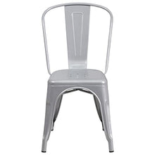 Load image into Gallery viewer, Flash Furniture Commercial Grade Silver Metal Indoor-Outdoor Stackable Chair
