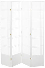 Load image into Gallery viewer, Oriental Furniture 7 ft. Tall Double Cross Shoji Screen - White - 4 Panels
