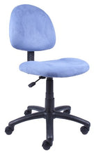Load image into Gallery viewer, Boss Office Products Perfect Posture Delux Microfiber Task Chair without Arms in Blue
