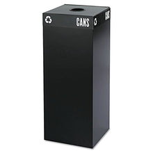 Load image into Gallery viewer, Safco 2983BL Public Square Recycling Container Square Steel 37gal Black
