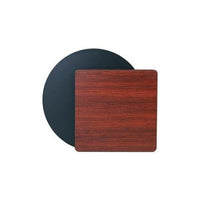 Royal Industries Rectangular Reversible Black/Mahogany Woodgrain Tabletop, 30