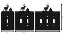 Load image into Gallery viewer, SWEN Products Elk Wall Plate Cover (Single Switch, Black)

