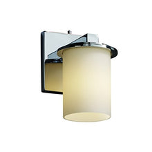 Load image into Gallery viewer, Justice Design Group FSN-8771-10-OPAL-MBLK Fusion Collection Dakota 1-Light Wall Sconce
