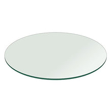 Load image into Gallery viewer, Fab Glass and Mirror 30&quot; Round 1/4&quot; Inch Thick Tempered Flat Edge Polish Glass Table Top, Clear
