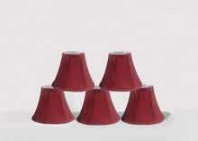 Load image into Gallery viewer, Urbanest 1100630b Chandelier Lamp Shades 6-inch, Bell, Clip On, Burgundy (Set of 5)
