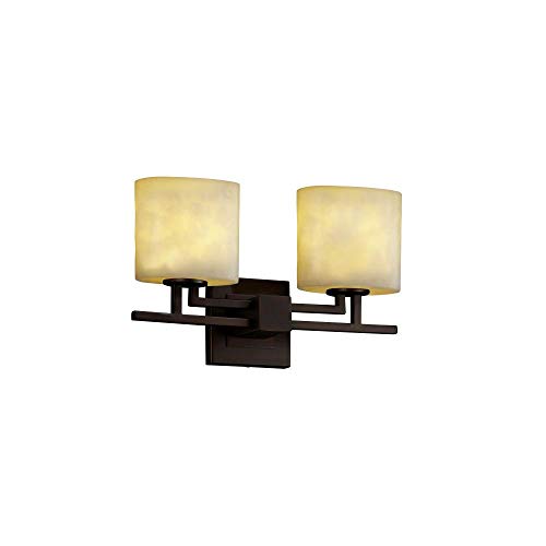 Justice Design Group CLD-8762-10-MBLK Clouds Collection Dakota 2-Up/Down Light Wall Sconce