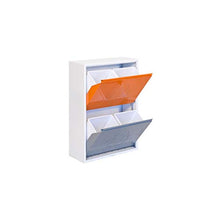 Load image into Gallery viewer, Simonrack Recycle Bin 4 Buckets44; White - Orange - Grey
