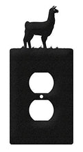 Load image into Gallery viewer, SWEN Products Llama Wall Plate Cover (Single Outlet, Black)
