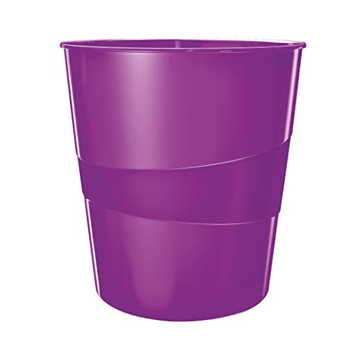 Wastebin: 15l Leitz WOW, violet