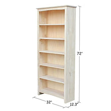 Load image into Gallery viewer, International Concepts Bookcase, 72-Inch, Unfinished
