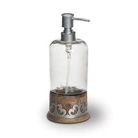 Wood and Inlay Metal Heritage Collection Pump Soap or Lotion Dispenser
