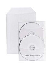 Load image into Gallery viewer, 50 Clear CPP Plastic DVD Sleeves with Flap for 14mm DVD Box Awork &amp; 2 disc Non-Woven sleeves By StarTechDeals
