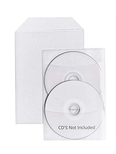 50 Clear CPP Plastic DVD Sleeves with Flap for 14mm DVD Box Awork & 2 disc Non-Woven sleeves By StarTechDeals