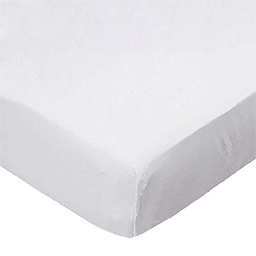 SheetWorld 100% Cotton Jersey Extra Deep Fitted Portable Mini Crib Sheet 24 x 38 x 5.5, Organic White, Made in USA