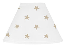 Load image into Gallery viewer, Gold and White Star Lamp Shade for Celestial Collection by Sweet Jojo Designs
