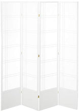 Load image into Gallery viewer, Oriental Furniture 7 ft. Tall Double Cross Shoji Screen - White - 4 Panels

